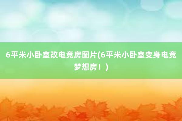 6平米小卧室改电竞房图片(6平米小卧室变身电竞梦想房！)