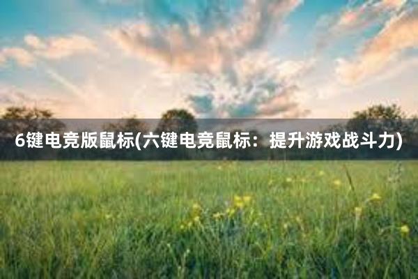 6键电竞版鼠标(六键电竞鼠标：提升游戏战斗力)