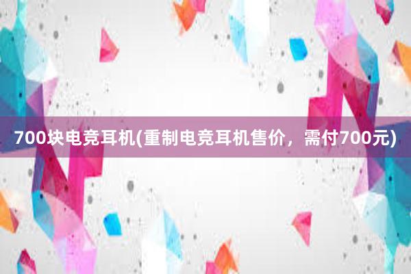 700块电竞耳机(重制电竞耳机售价，需付700元)