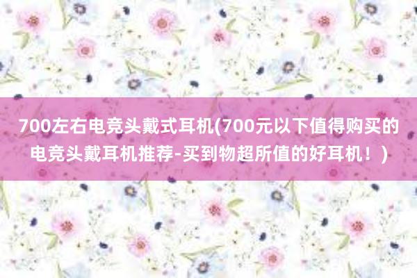 700左右电竞头戴式耳机(700元以下值得购买的电竞头戴耳机推荐-买到物超所值的好耳机！)