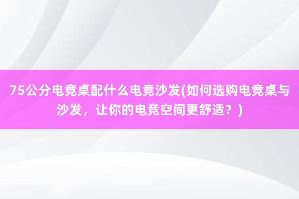 75公分电竞桌配什么电竞沙发(如何选购电竞桌与沙发，让你的电竞空间更舒适？)