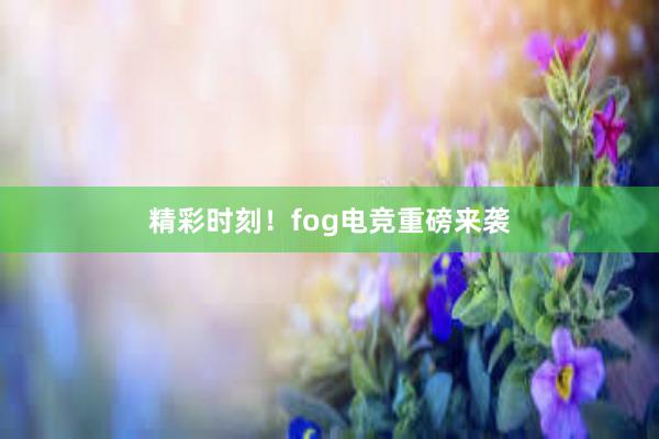 精彩时刻！fog电竞重磅来袭