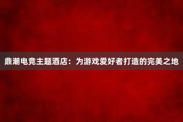 鼎潮电竞主题酒店：为游戏爱好者打造的完美之地